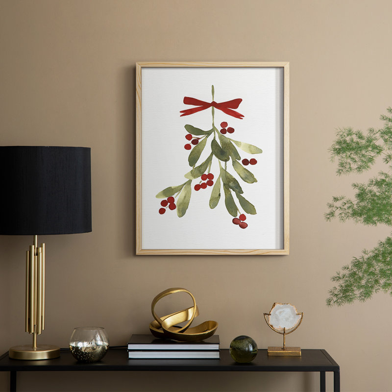 " Mistletoe Bow I ", 15" H x 12" W, Natural