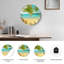 «Beach Scene», horloge murale en verre-1676237342