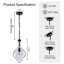 Luminaire suspendu en forme de goutte en verre transparent industriel 1 lumière