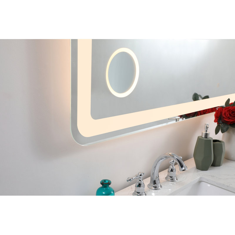 Celalettin Hardwired LED mirror with magnifier and colour changing temperature 3000K/4200K/6000K, 30 po x 72 po