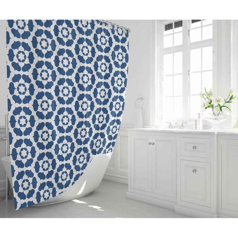 Eden Ultra-Thin Lightweight Shower Curtain, Blue
