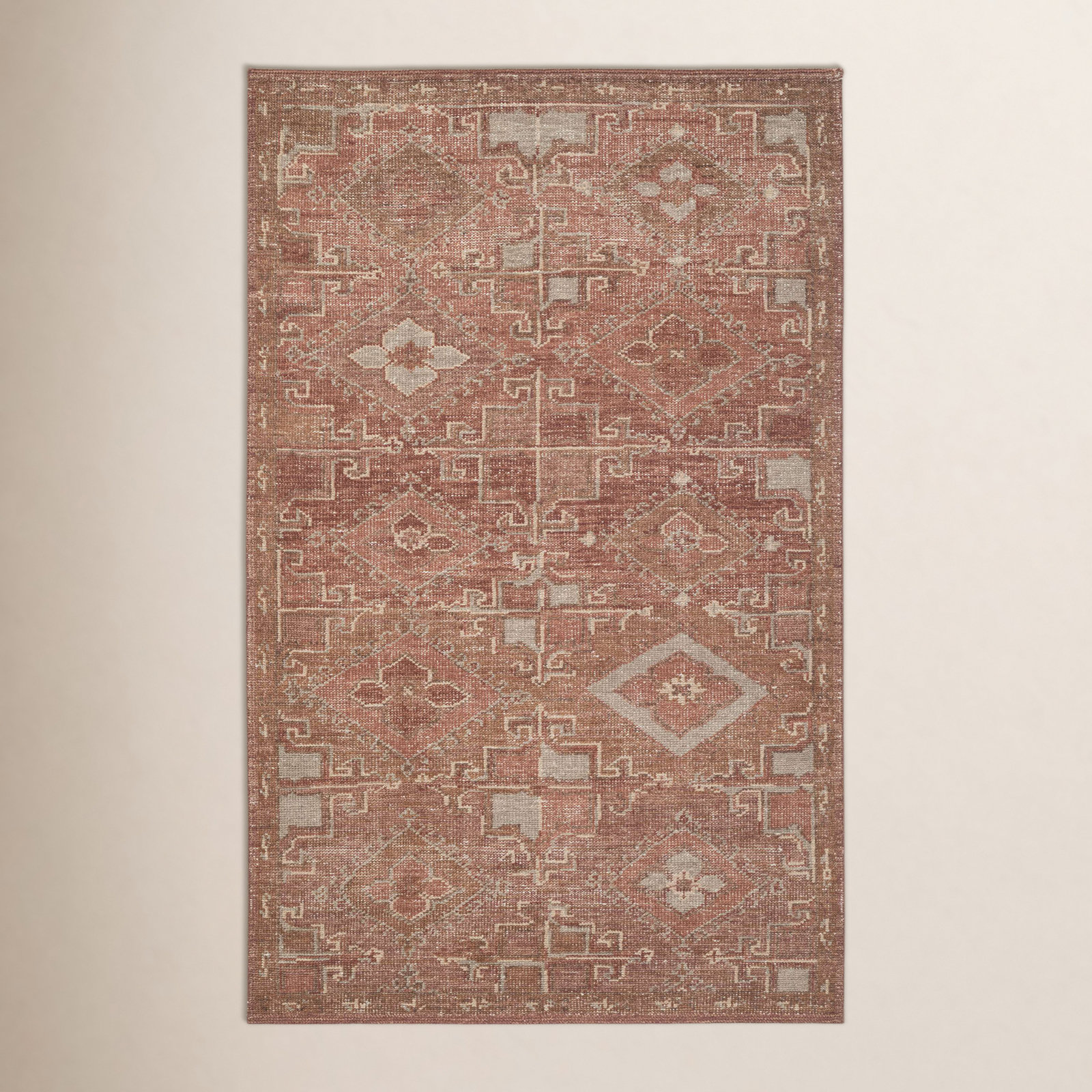 Maeve Hand-Knotted Geometric Wool Rug, Rectangle 7'9" x 9'9"