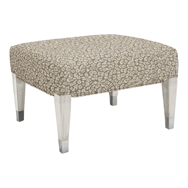 James By Thom Filicia Ottoman, Nomad Slate Crypton® Chenille, No, Casa Blanca