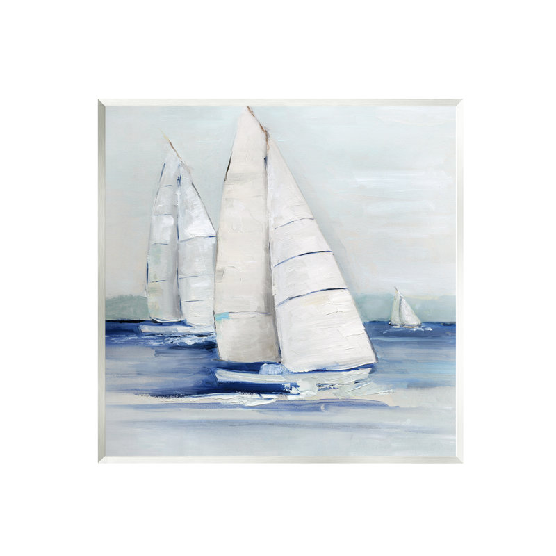 Peinture Au-400-Giclée, bateaux nautiques naviguant sur les vagues de la mer par Sally Swatland, peinture, Mdf