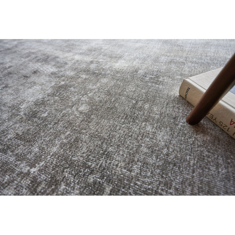 Stone Wash Gazni Abstract Area Rug in Taupe, Rectangle 10' x 14'