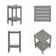Ensemble bistro 3 pièces en PEHD pour l'extérieur | 2 chaises pivotantes + 1 table d'appoint | Résistant à toutes les saisons, nécessitant peu d'entretien et respectueux de l'environnement