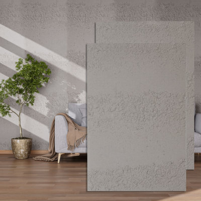 4-pack Rectangular 3d Wall Panels For Interior Wall Décor, Horizontal Line Texture, 24''x48'' Modern Wall Panels, Covers 31 Sq.ft., For Living Room, Bedroom, Fireplace, Lobby, Hotel
