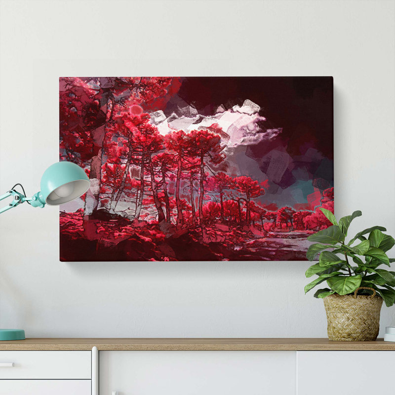 Plum Forest In Abstract - Wrapped Canvas Print, 50cm H x 76cm W x 3cm D