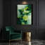 Abstrait paysage 45, art mural sur toile verte-372119273