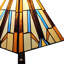 Lampe de table chandelier 15 po en métal brun foncé avec abat-jour empire orange et ivoire