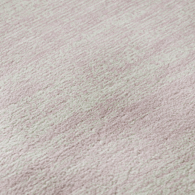 Premium Machine Washable Prisco Pink Rug, Round 8'
