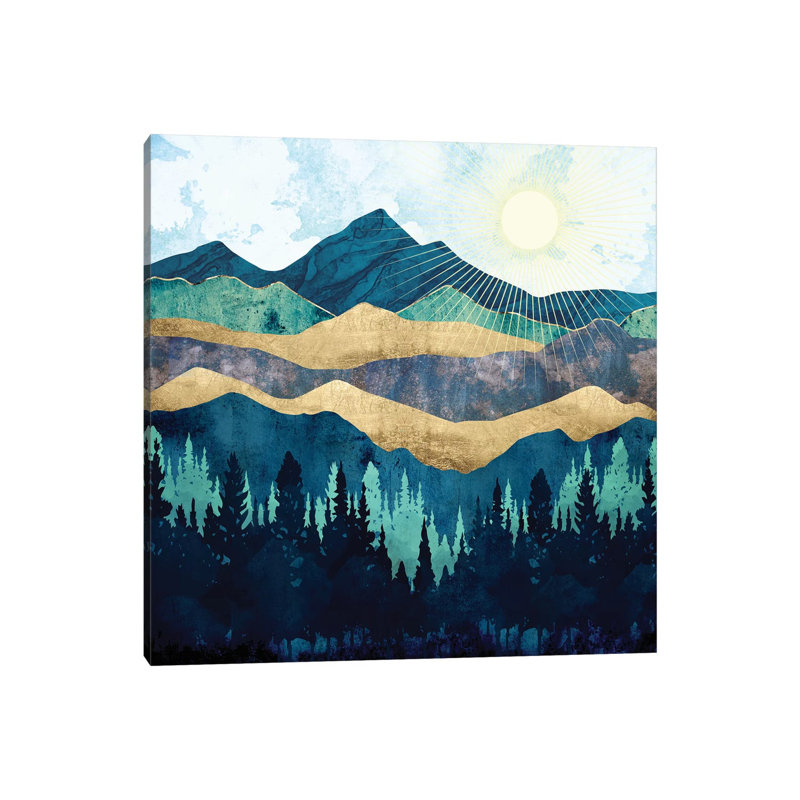 Blue Forest - Wrapped Canvas Print, 93.98 cm H x 93.98 cm W x 1.91 cm D
