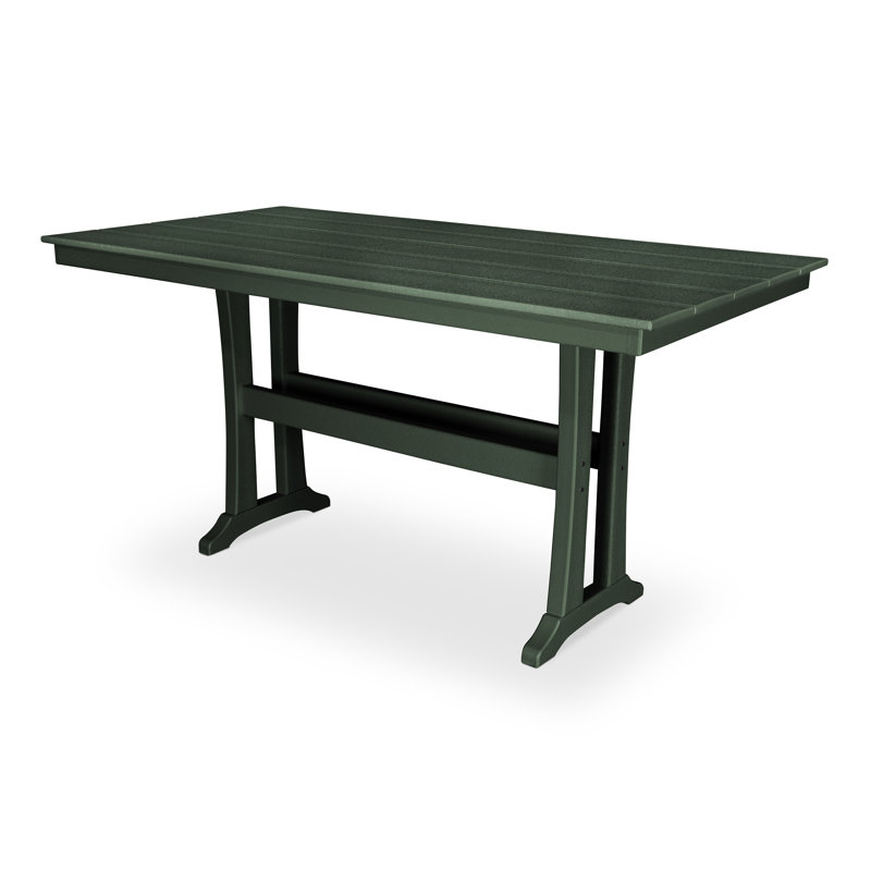 Farmhouse Trestle 37" x 72" Counter Table, Rainforest Canopy