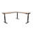 Skyline Electric Height Adjustable 72x24x48x24 L-Shape Standing Desk for Office and Home, Walnut Block Top with Black Frame-751192709-751192725
