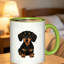 Ceramic Coffee Mug Featuring an Adorable Dachshund Puppy Design, Ideal for Enjoying Your Morning Coffee.
