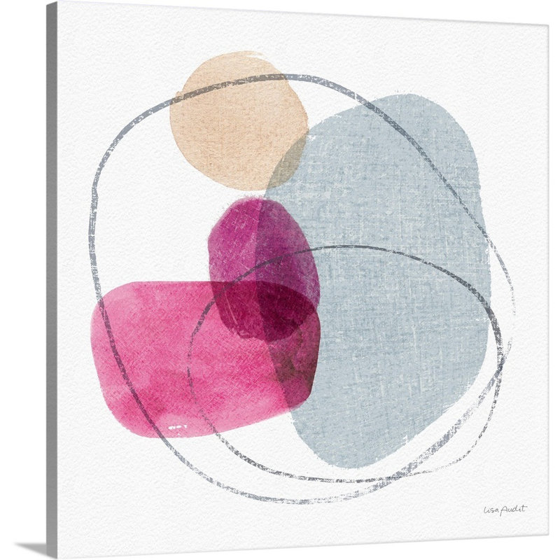 «Think Pink 08» par Lisa Audit - reproduction d'art, Toile tendue, H 30 po x l 30 po x P 1,25 po