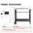 Outdoor Grill Dining Cart with Double-Shelf, BBQ Movable Food Prep Table, Multifunctional Stainless Steel Table Top, Portable Modular Carts for Pizza Oven, Worktable with 2 Wheels, Carry Handle-129384452