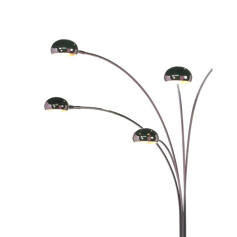 Nova of California Mushroom Black Nickel 5-Light Arc Lamp