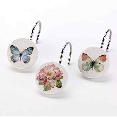 Butterfly Garden Bath Shower Curtain Hook