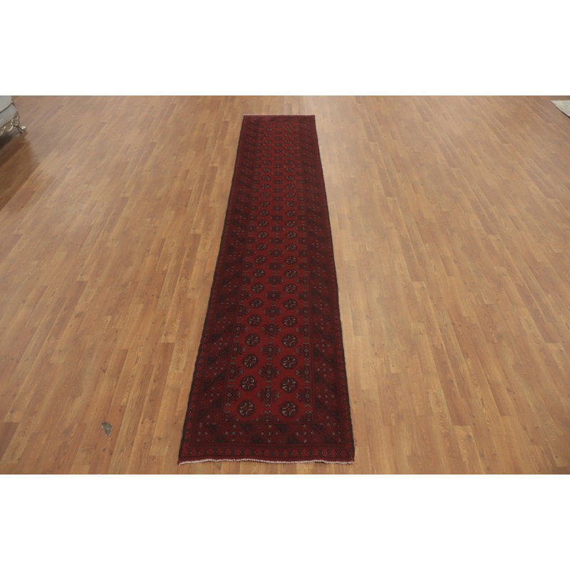 Tapis de couloir oriental afghan Elephant