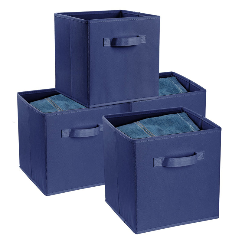 Bac de rangement en tissu Rebrilliant, Bleu