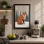 Winter Fox Mid-Century - Wrapped Canvas-615676295-615676344
