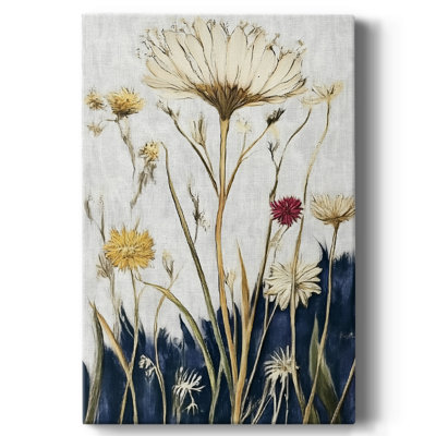 Toile tendue avec motif floral Cxxv