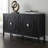 Rustic Kitchen Cabinet - Rubber Wood Construction, Distressed Finish,Rounded Door Design, Adjustable Shelves-1486234789
