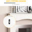 Manteau de cheminée moderne blanc, largeur intérieure de 29 po, motif décoratif, espace d'exposition de 45,25 po de largeur, facile à frotter et à abat-jour, cadre électrique décoratif, plateau de présentation, entretien, pour