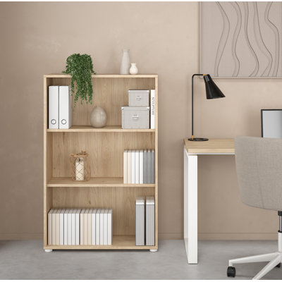 Embrie 3-Shelf Manufactured Wood Bookcase