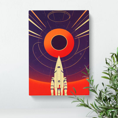 The Unbelievable Spaceship Rocket - Wrapped Canvas