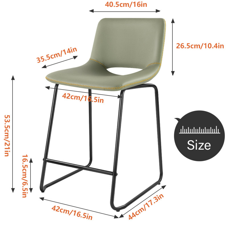 Tabouret Saraye, Petit tabouret (siège d'une hauteur de 21 po), Cyan