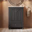 Meuble-lavabo moderne noir 24 po avec lavabo en céramique et rangement à fermeture en douceur