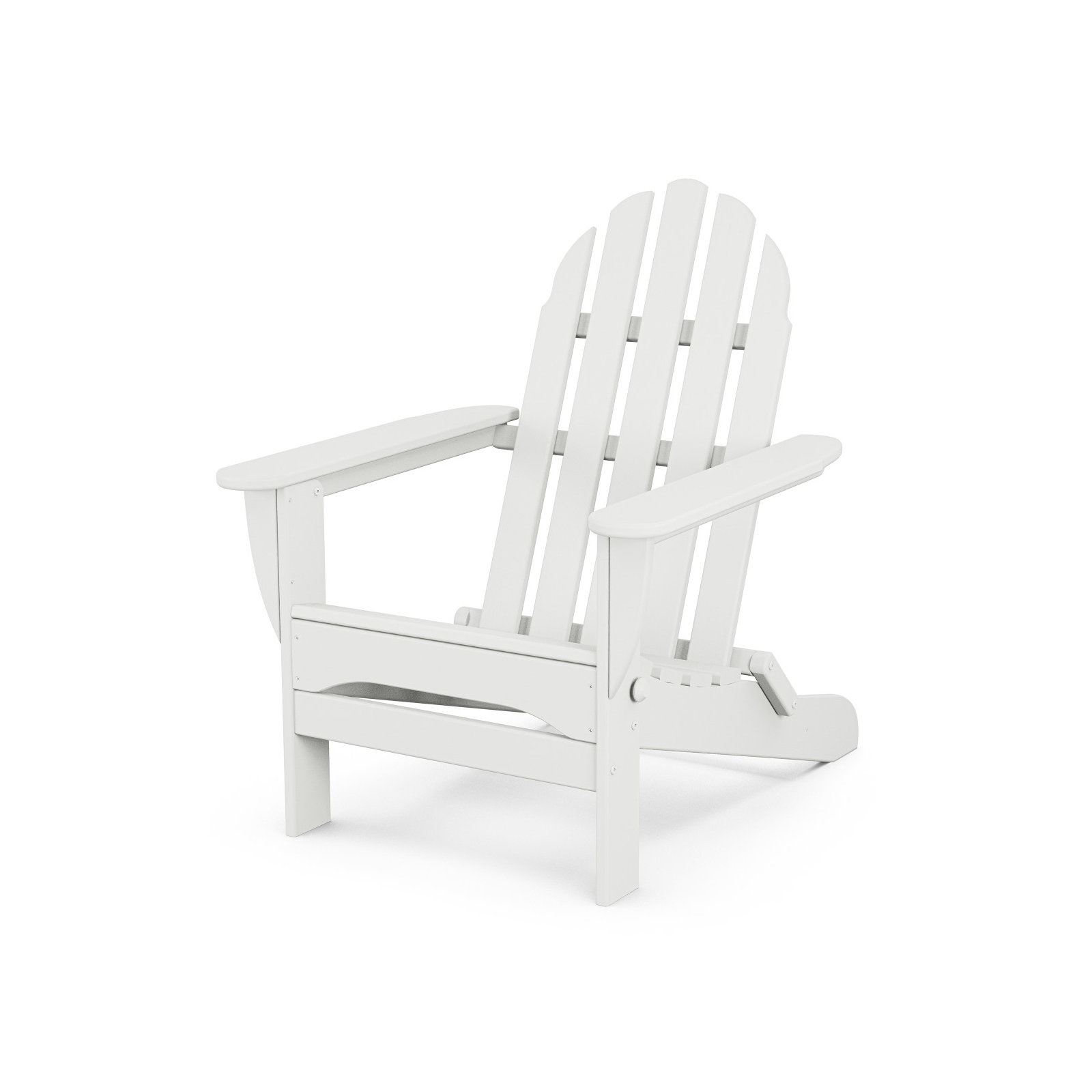 POLYWOOD Classic Adirondack Folding Adirondack Chair, White