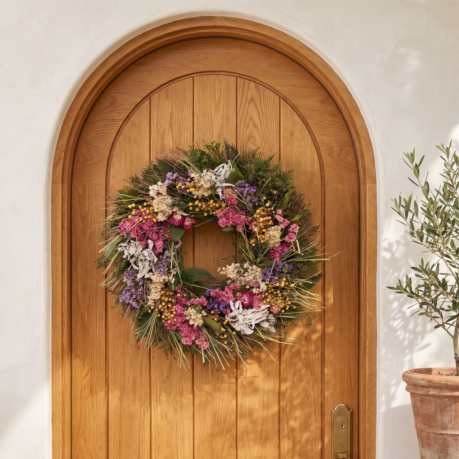 19" Handmade Dried Spring Sage Wreath