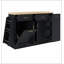 Buffet de rangement multifonctionnel avec porte coulissante, poubelle cachée et support à épices à 3 niveaux pour les cuisines modernes-129703253