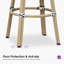 Tabouret de bar et tabouret de bar surdimensionné à dossier bas en rotin pourpre PURPLE LEAF-1205493841-1205493847