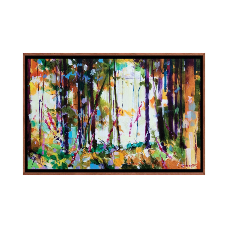Snompers Near Long Hill by Doug Eaton - Painting on Canvas, 101.6 cm H x 66.04 cm W, Classic Brown Wood Framed