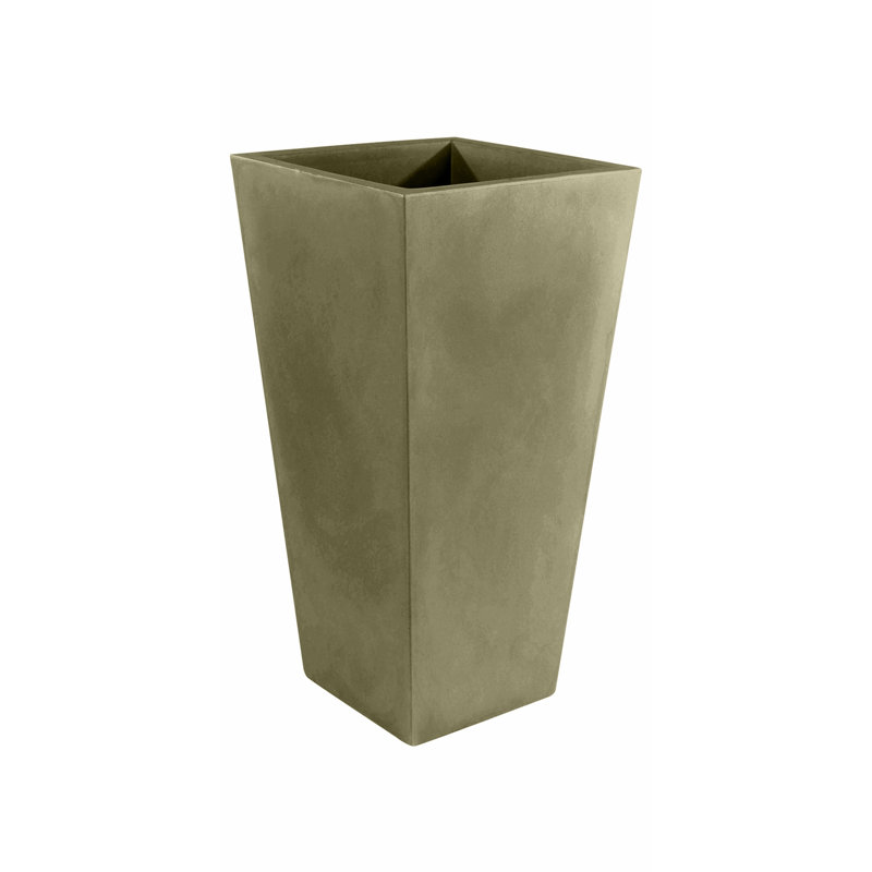 Cono Resin Pot Planter, 39.25" H x 13.75" W x 13.75" D, Bronze