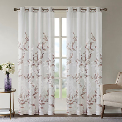 Burnout Printed Curtain Panel(Only 1 Pc Panel)