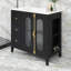 36 In Bathroom Vanity Cabinet With 3  Drawers,Modern Ceramic Basin-1789348487