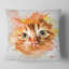 Joli chat aquarelle rouge - coussin imprimé animal-30744621-30744625