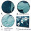 «Oceanic Ombre World Map» sur toile-97033542-97033547