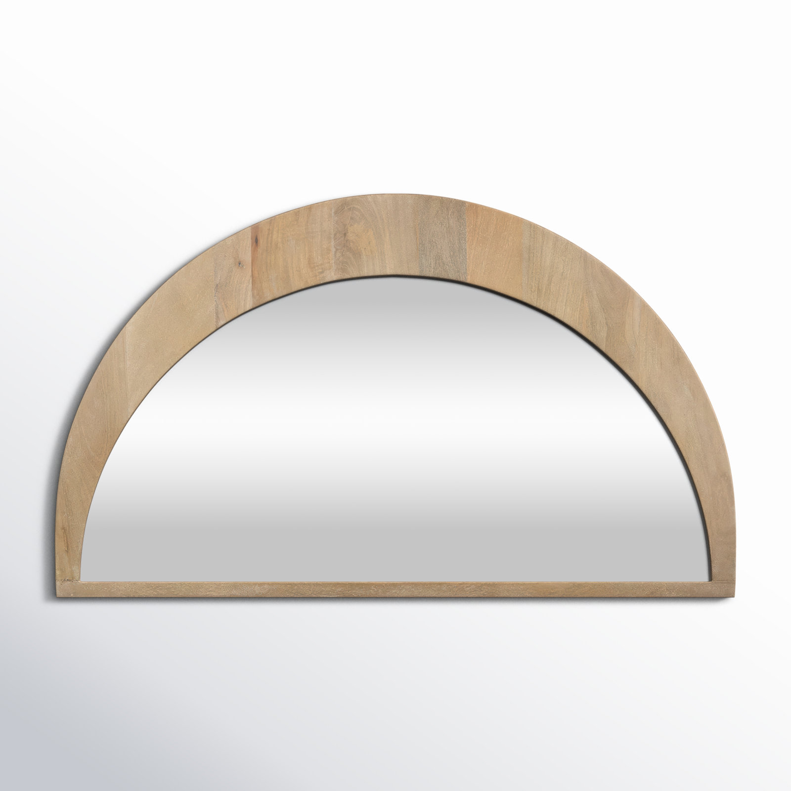 Vixe Solid Wood Mirror, 26.3" x 42", Light Brown