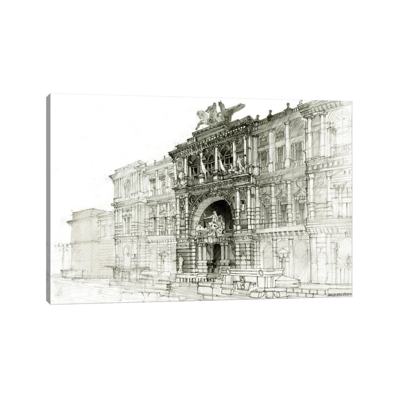 Old Roma 1 Piece Wrapped Canvas Painting, 30.48 cm H x 45.72 cm W