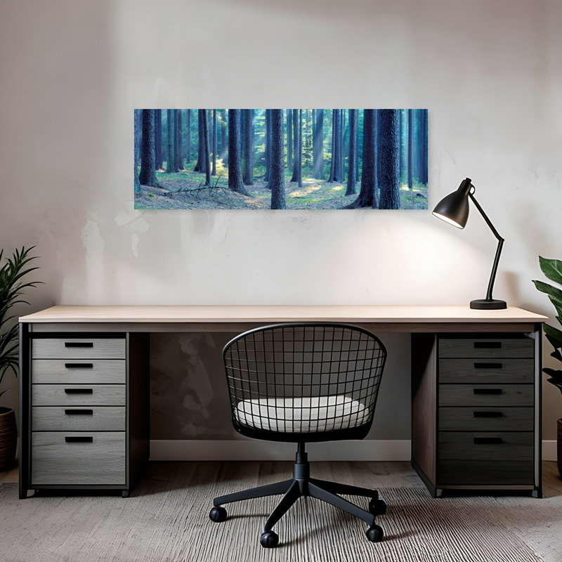 Trees In A Forest South Bohemia Czech Republic by Frank Chmura - Wrapped Canvas Panoramic Print, 30.48 cm H x 91.44 cm W