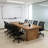 Modern lounge and collaborative workspace solid wood table-138886527