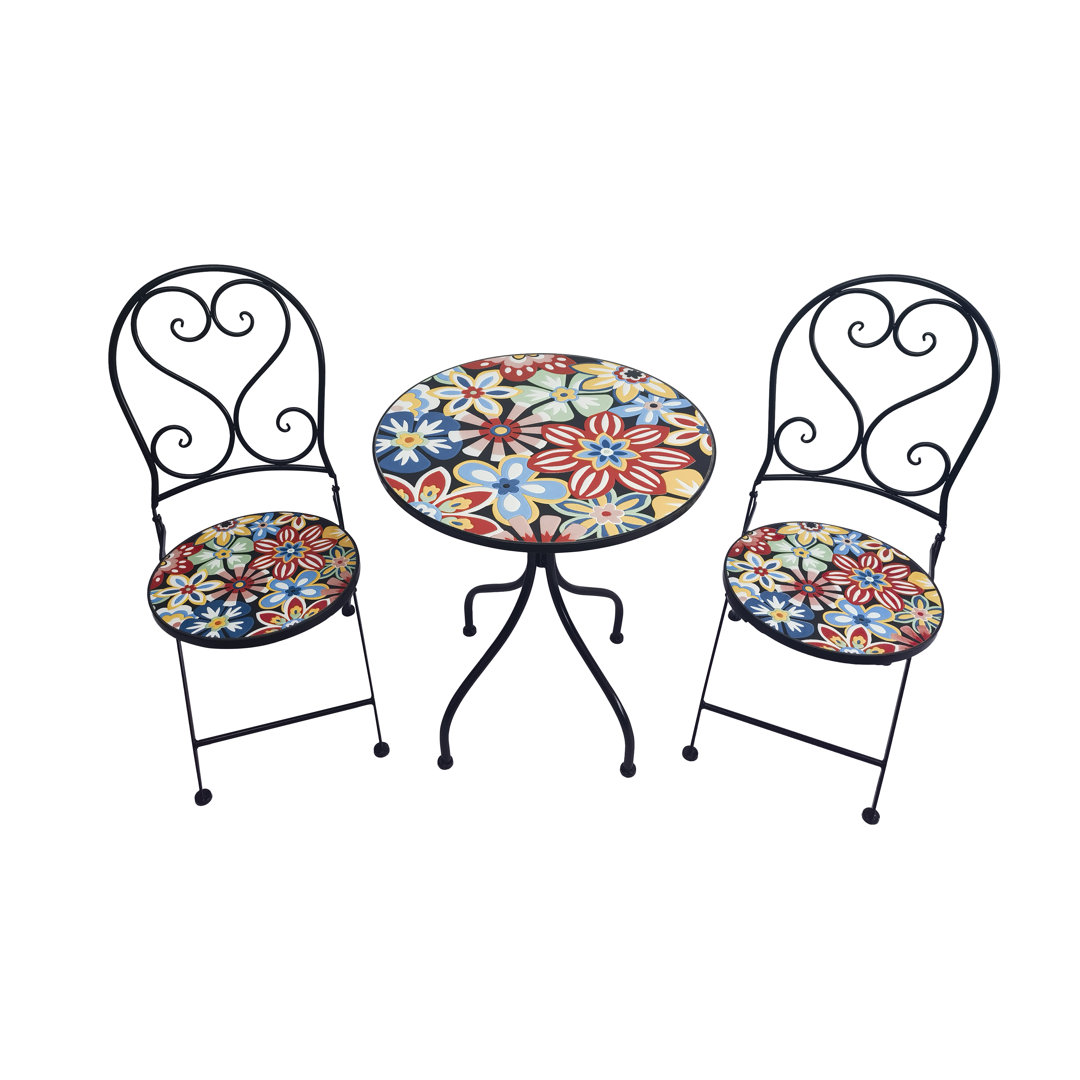 Round 3 - Piece 2 - Person 60Cm L Outdoor Bistro Set