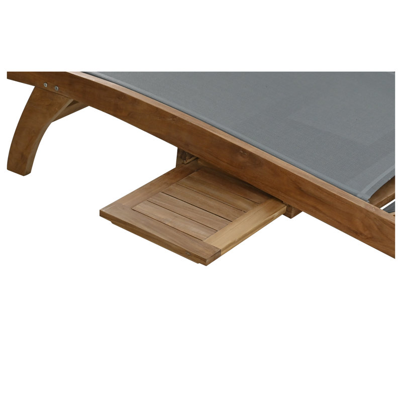 Parmele Outdoor Teak Chaise Lounge