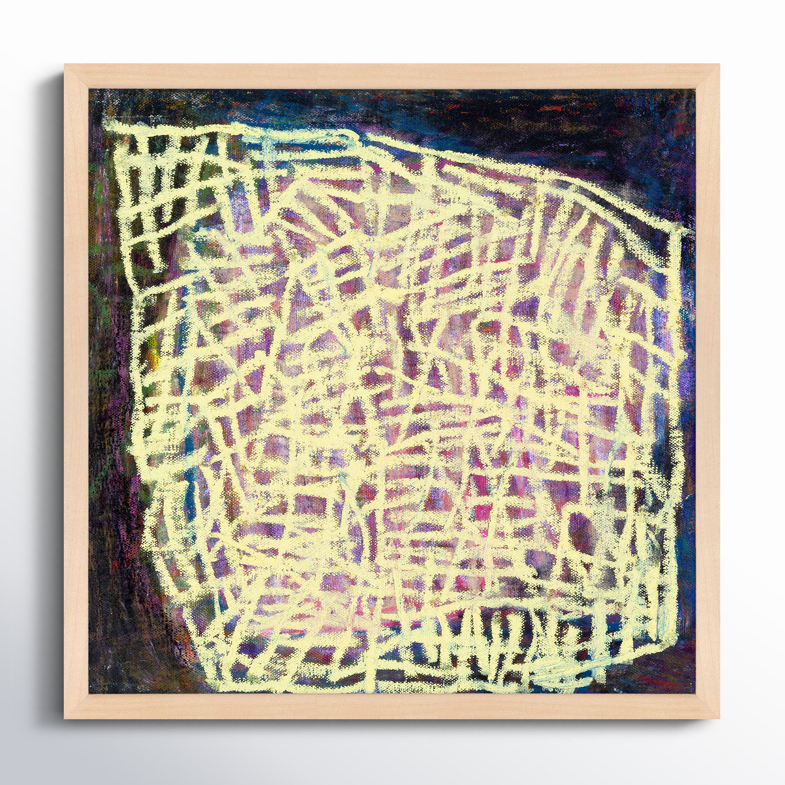 Drian "Night Light" Print by Stephanie Dennis, Maple, 24" H x 24" W  x 1.25" D